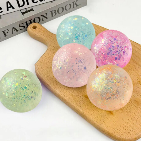 Pelota squishy colores fuertes Celeste