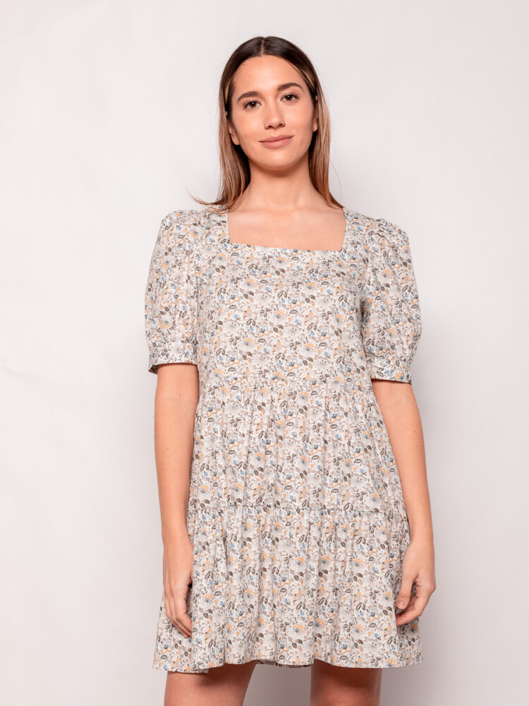 VESTIDO CIPRES PRINT Crudo