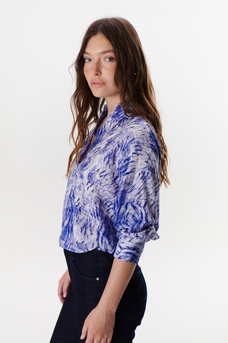 BLUSA HANNA ANIMAL AZUL