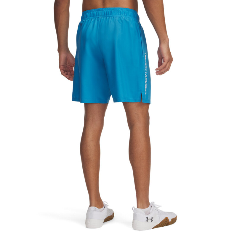 UA Tech Woven Wordmark Short-BLU BLU-452