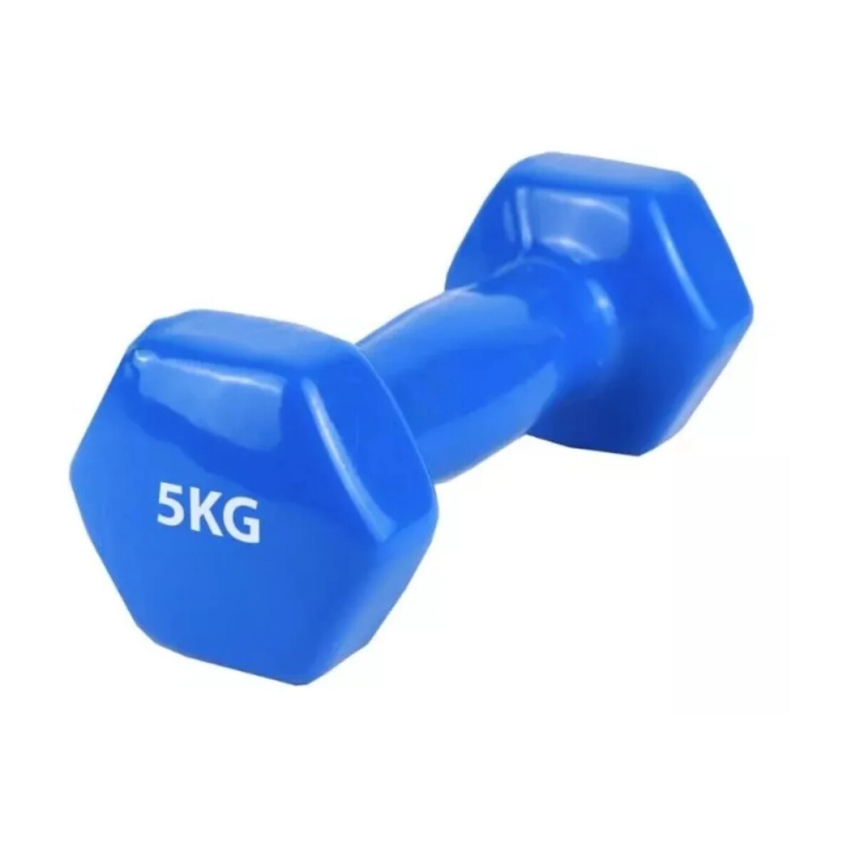 Mancuerna Engomada Antideslizante Revestida 5kg - Azul 