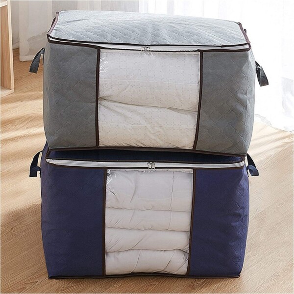 Pack X10 Organizador De Tela Funda Sabanas Mantas Acolchados Color Variante Violeta