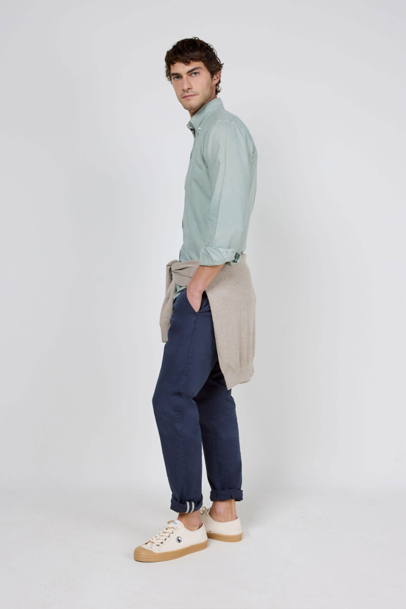 Camisa Garment Dyed Verde