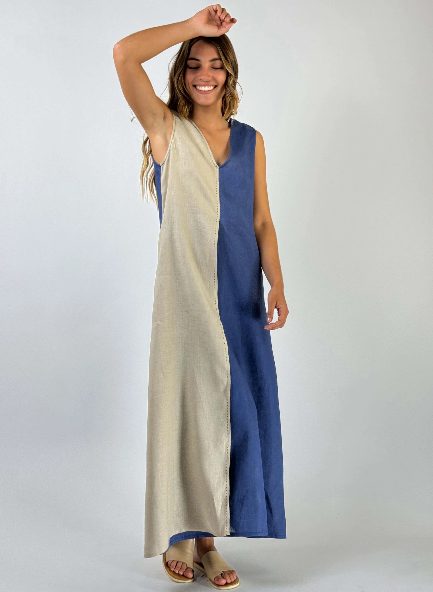 VESTIDO TOSCANA azul m/l