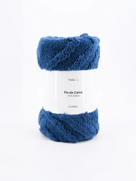 PIE DE CAMA DAMERO AZUL OSCURO