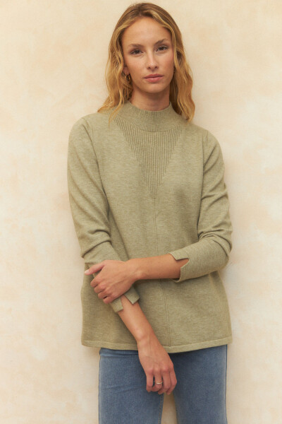 POLERA FLOR Verde Seco