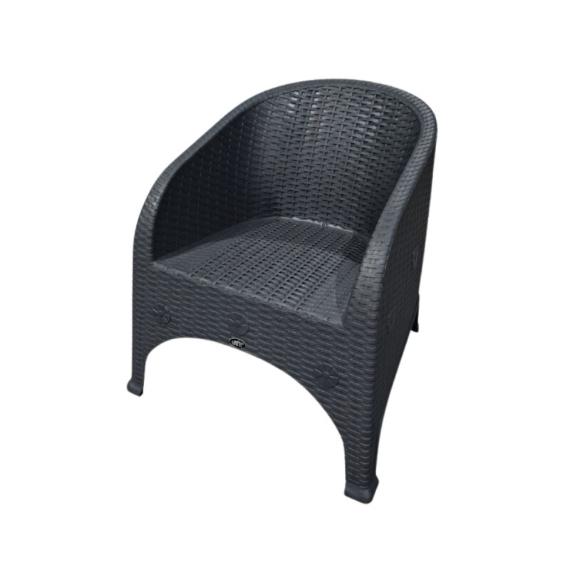 Sillón simil ratán GRIS