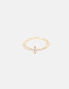 Anillos Chicos Strass Anillo Con Cruz - Dorado