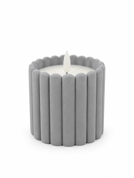 VELA LED DECORATIVA GRIS