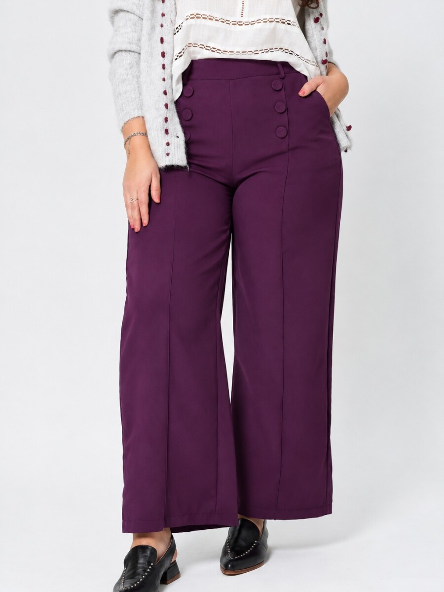 Pantalón Botones Bordo