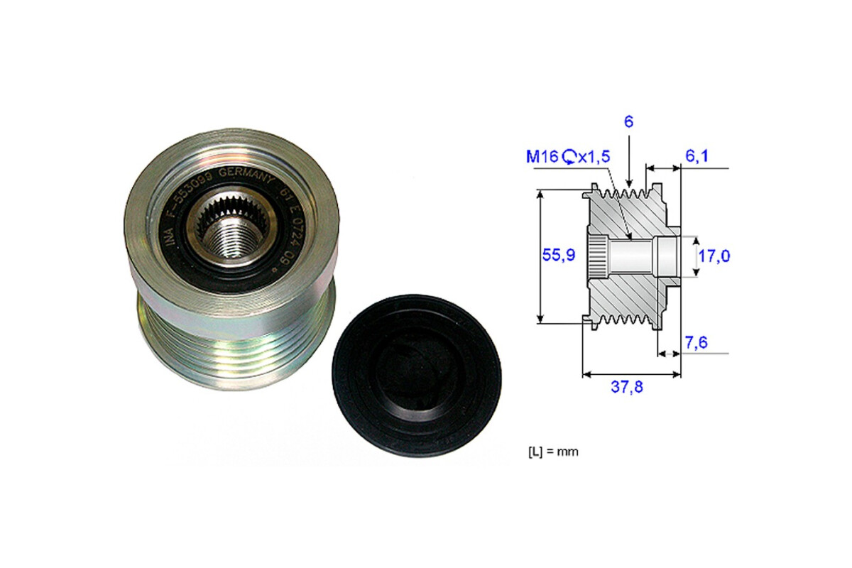 Polea Alternador Marcha Libre Volvo S40/S.80/V.70/S60/S.70/S70 V70 96-25 Polea Alternador Marcha Libre Volvo S40/S.80/V.70/S60/S.70/S70 V70 96-25