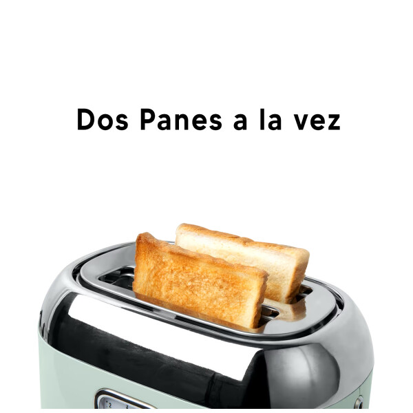 Tostadora Vintage Muse Ms120ag Auto Stop 2 Panes VERDE