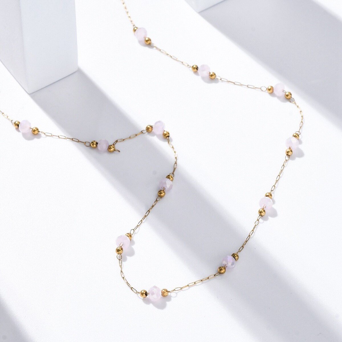 Collar ELINA en acero y cristal 