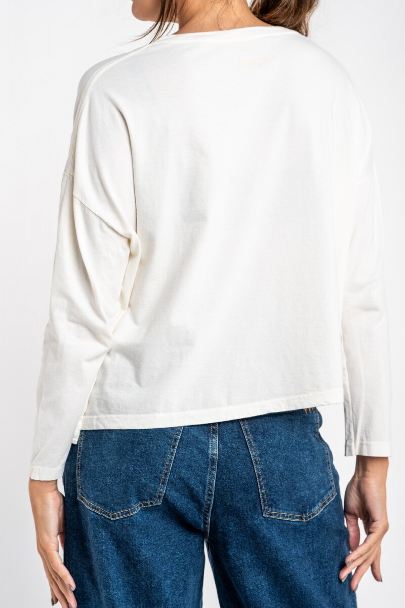 Remera Manga Larga Lavada Nacar