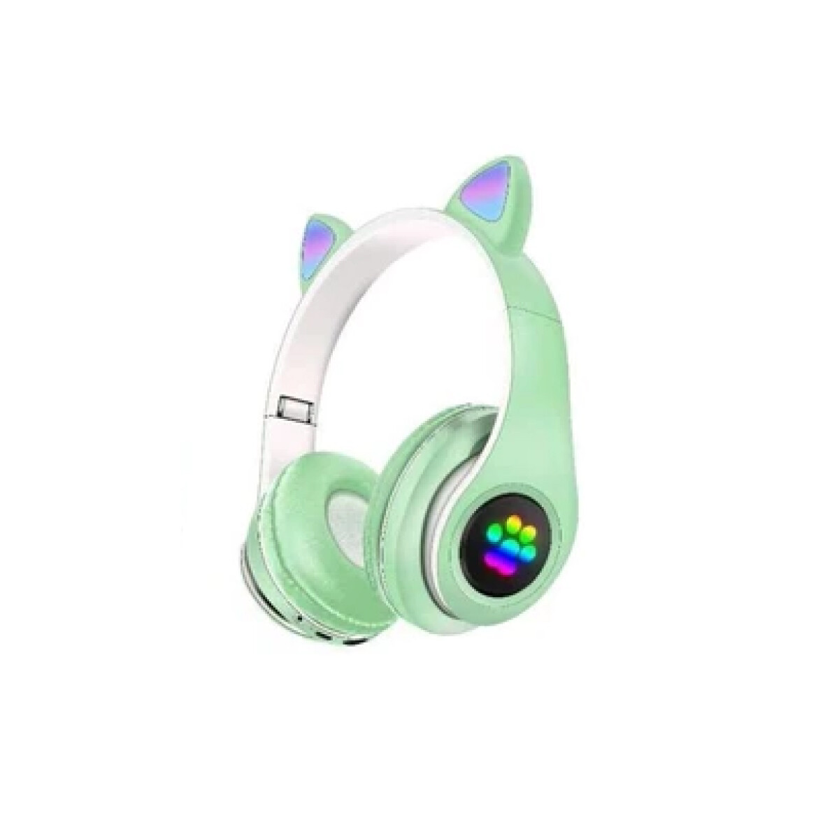 Auriculares Vincha Orejitas Con Luz - Verde 