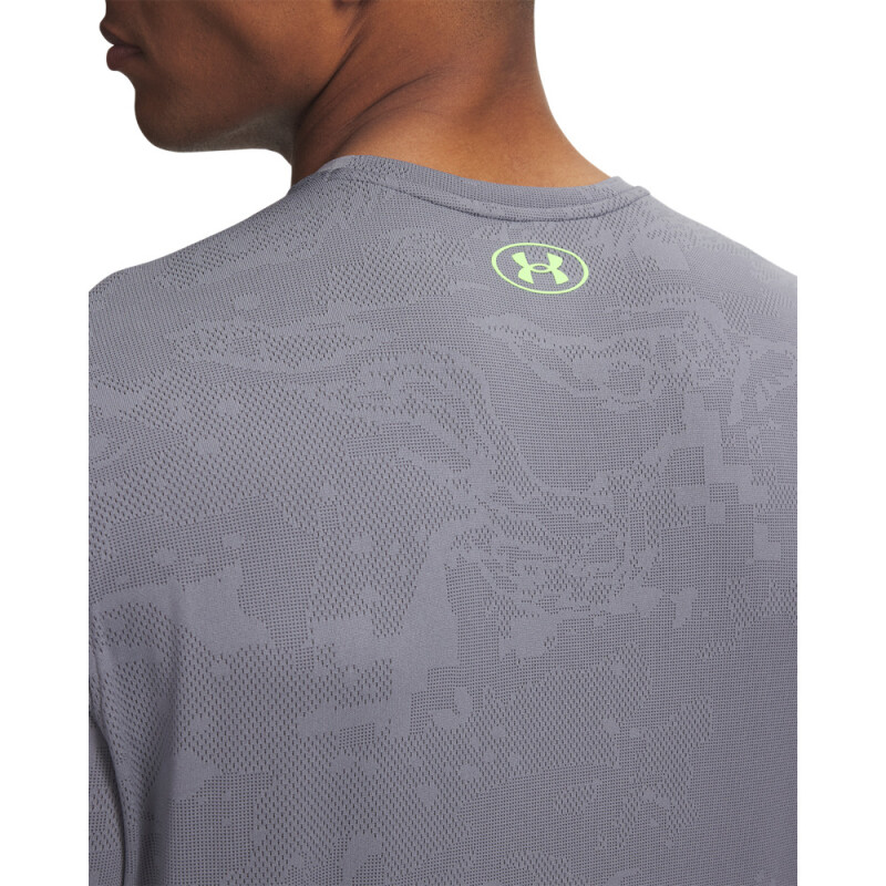 UA Tech Vent Jacquard SS-PNK GRY-025