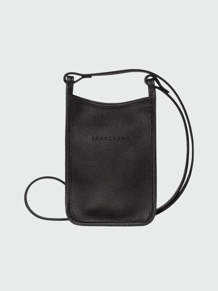 Longchamp -Cartera de cuero, Le foulonné Negro