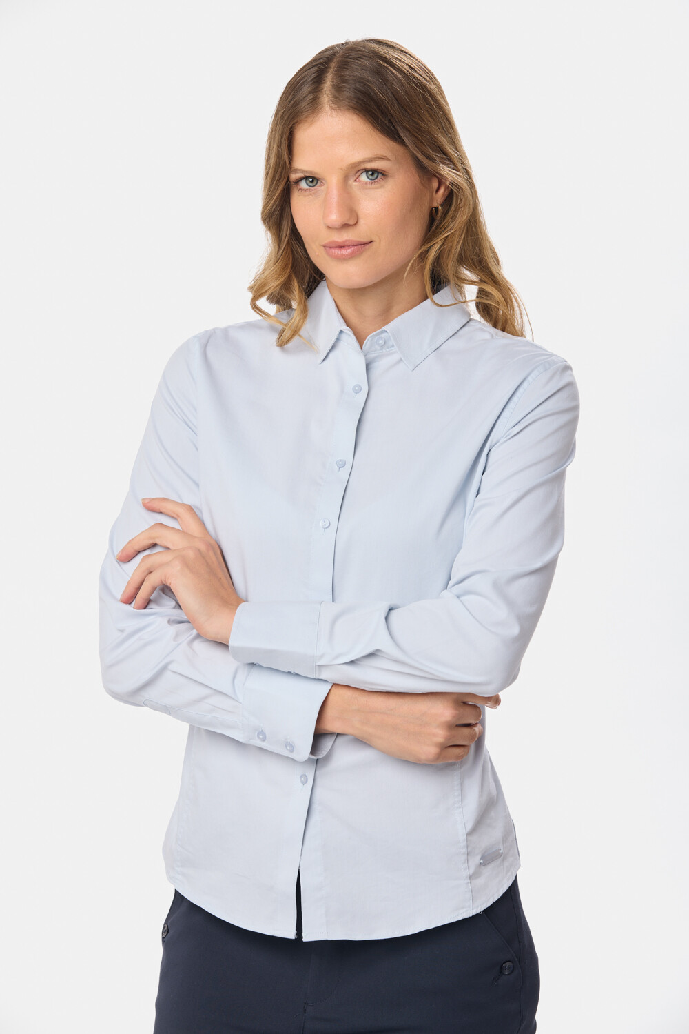 CAMISA LISA Celeste