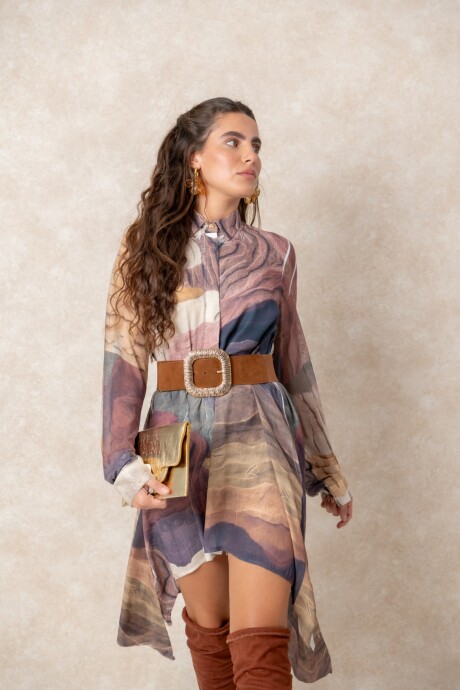 VESTIDO TUNICA OKSANA Ocre