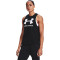 UA W LIVE SPORTSTYLE TANK-WHT BLK-001