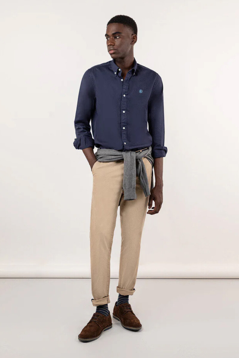 Camisa Garment Dyed Marino