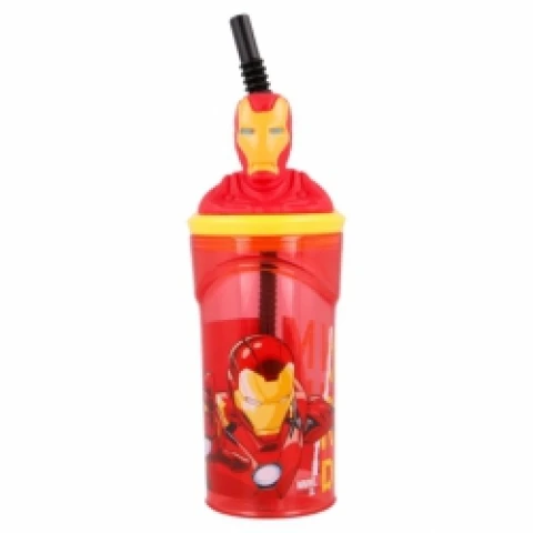 Vaso Alto con Forma 3D 18 cm 360ml Ironman