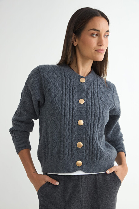 CARDIGAN PALMA GRIS