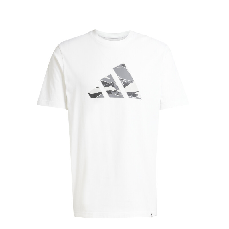 Remeras Adidas Camo Logo Masculino Blanco - Gris