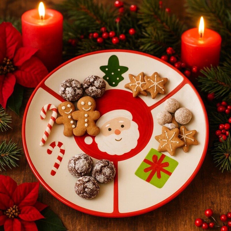 Plato Copetinero 4 Divisiones Blanco