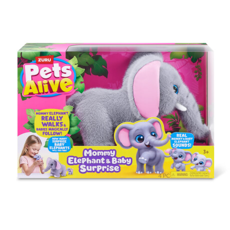 Pets Alive - Elefante mamá y bebes con sorpresa 001