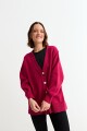 Cardigan oversized FUCSIA