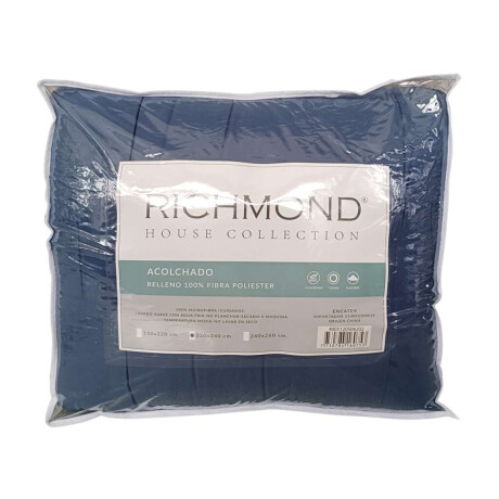 Acolchado 2 Plazas Plus Richmond House 220 x 240 cm Azul