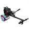 Combo De Skate Eléctrico 6.5" Con Luces Y Bluetooth + Asiento Para Hoverboard BLANCO