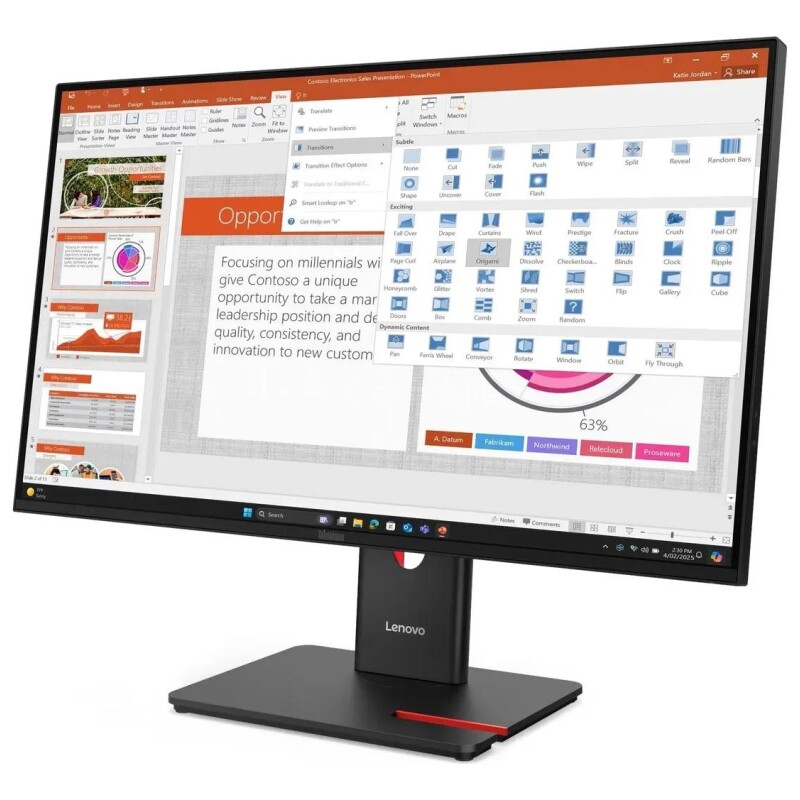 MONITOR LENOVO THINKVISION T24D-40 23.8" FHD DP+HDMI+USB-C+D MONITOR LENOVO THINKVISION T24D-40 23.8" FHD DP+HDMI+USB-C+D