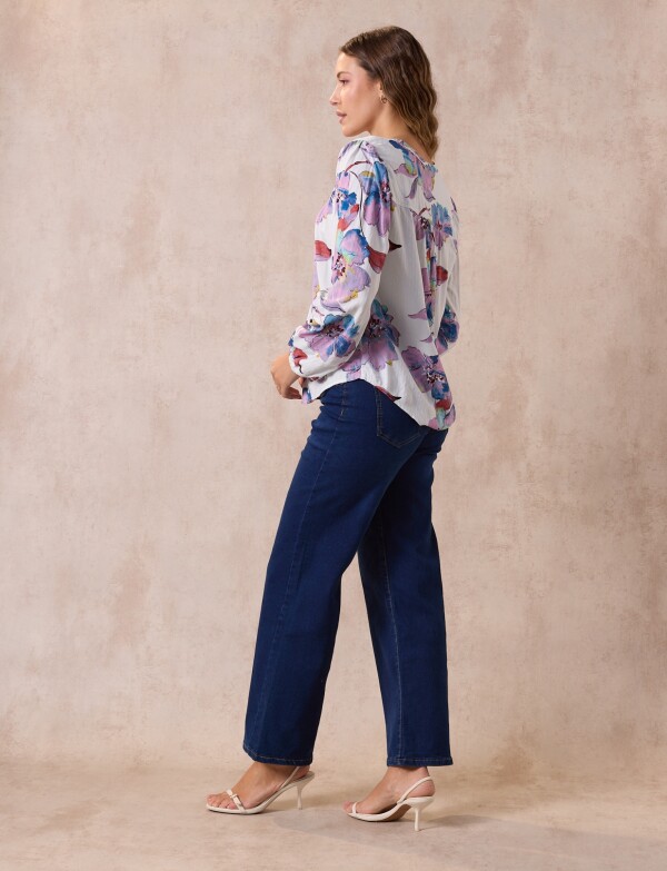Blusa Botones BLANCO/MULTI