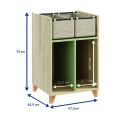 MUEBLE MULTIUSO CON CESTAS COLOR AVEIRO/VERDE Mueble Multiuso Con Cestas Color Aveiro/verde
