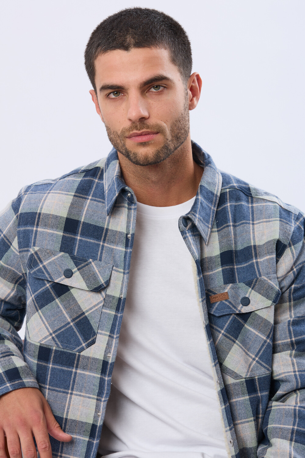 CAMPERA LEÑADORA CON CORDERITO Denim