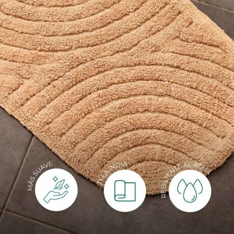 Alfombra Baño 100% Algodón 40x60 Crema