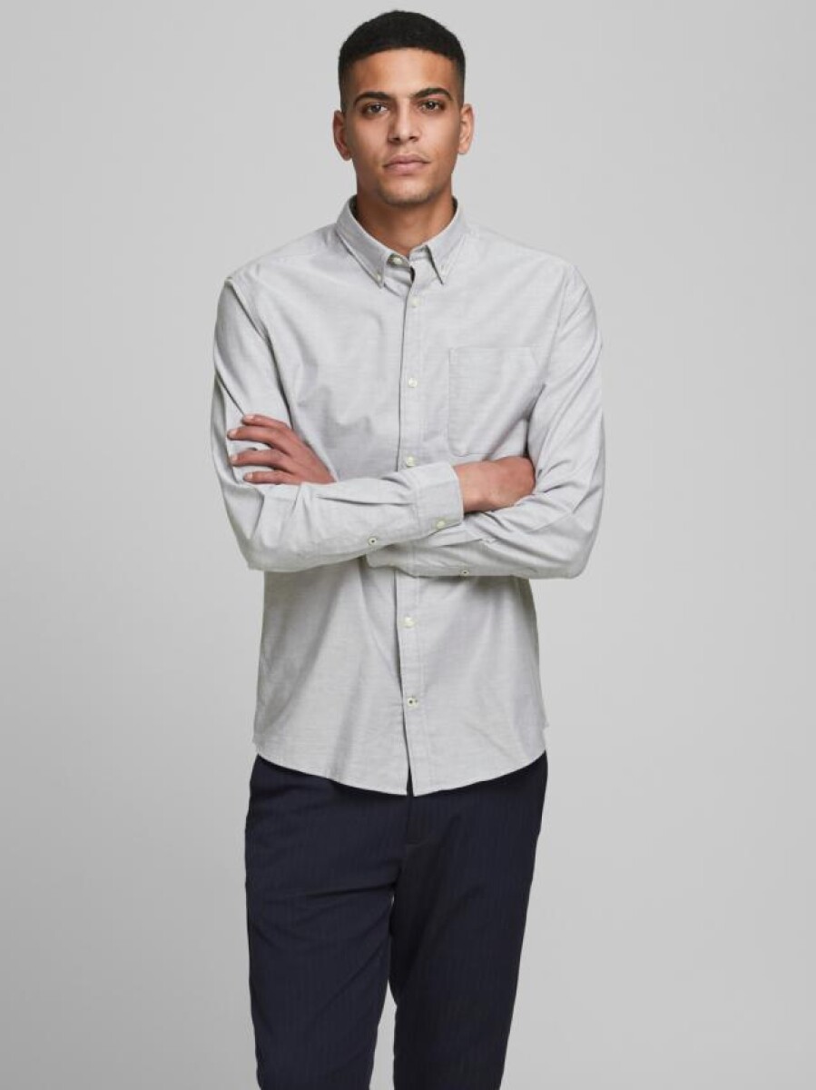 Camisa Oxford Clásica Slim Fit - Grey Melange 