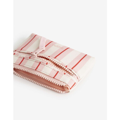 Monedero De Material Reciclado Estampado Rayas