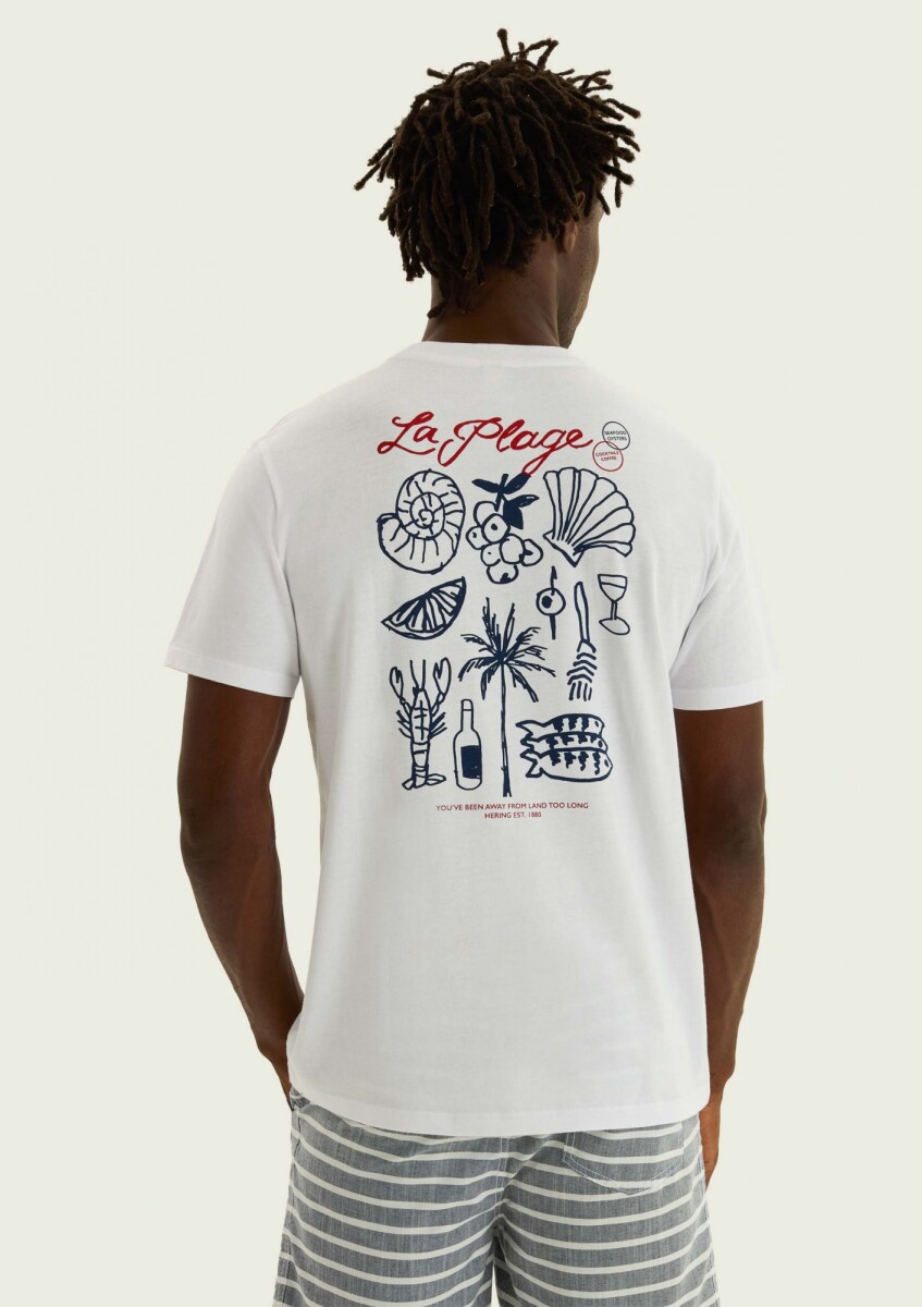 CAMISETA MANGA CORTA CON ESTAMPA - BLANCO 