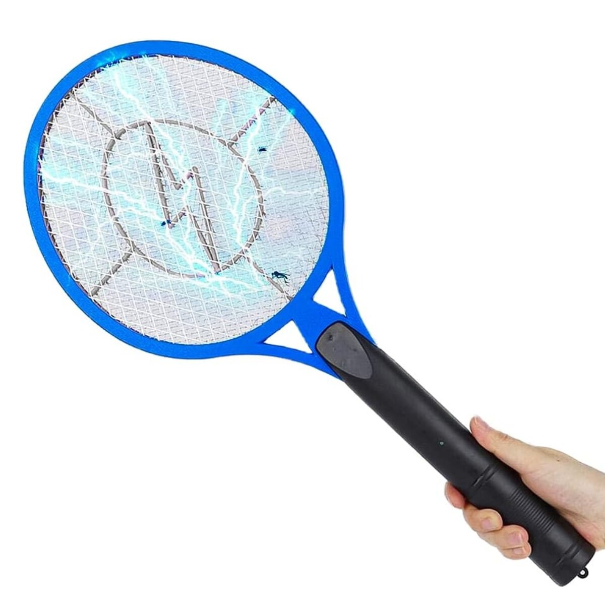 Raqueta Eléctrica Mata Insectos Moscas Mosquitos - AZUL 