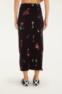 FALDA MIDI PLISADA Marron