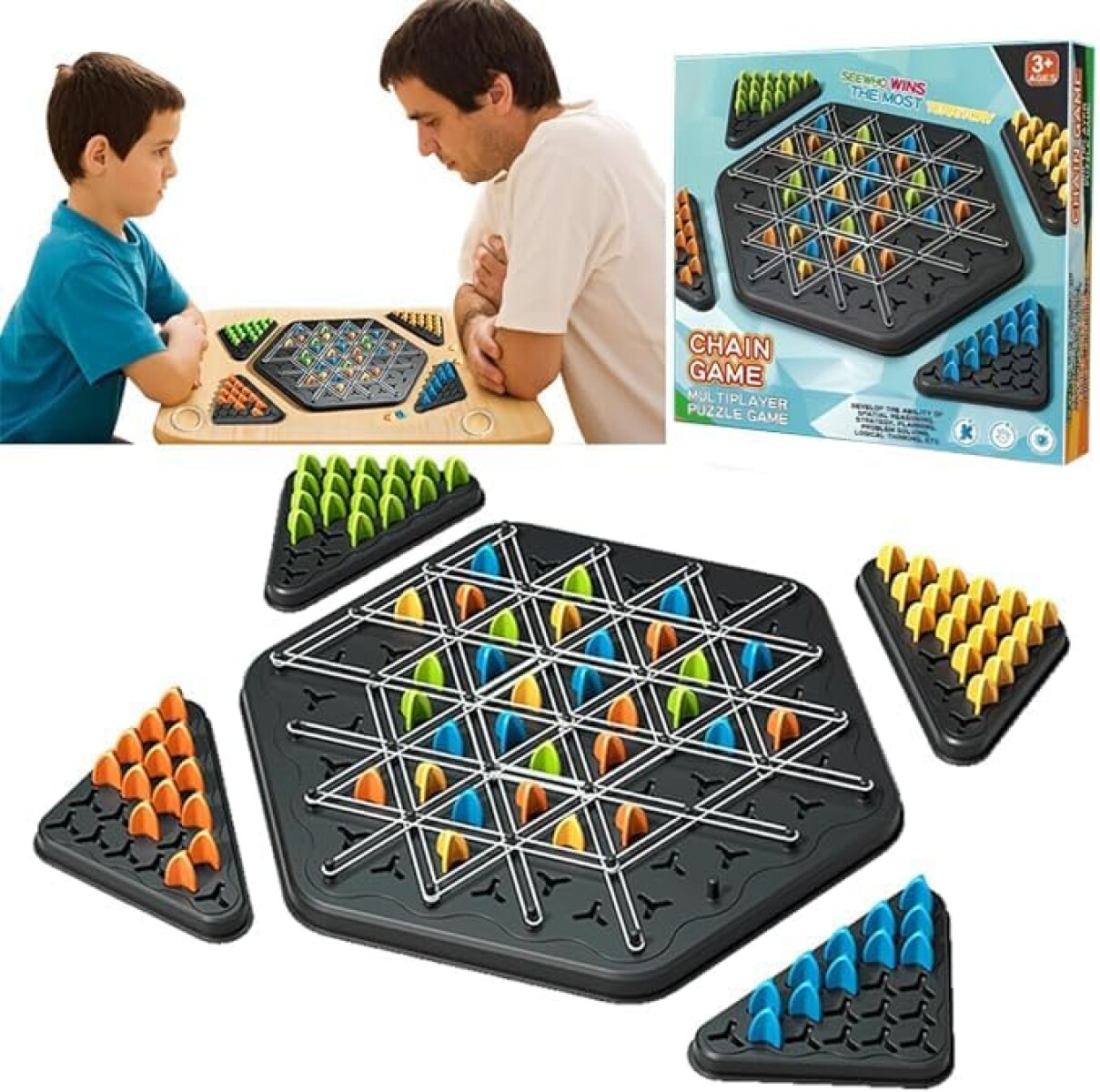 Juego Chain Completa Triangulos 