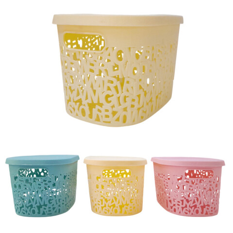 OUTLET Canasto organizador c/ tapa 28.5*21*15 cm Outlet Canasto Organizador C/ Tapa 28.5*21*15 Cm