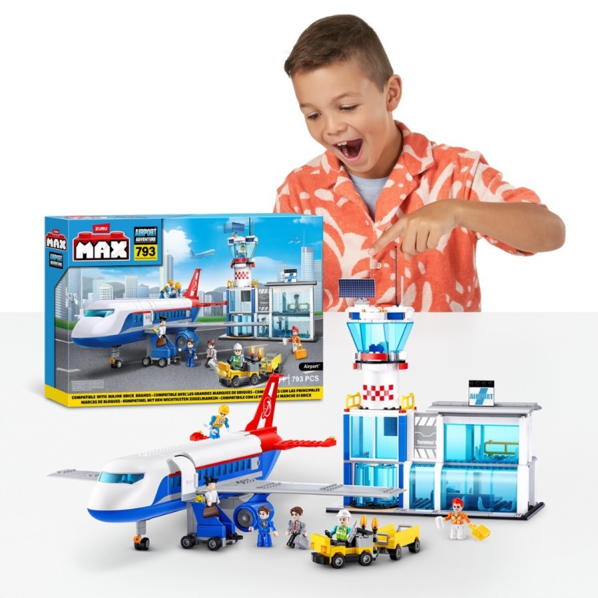 Juego de Construcción Max City Aeropuerto 793 Piezas 