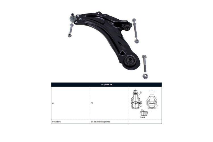 Parilla De Suspension Delantera Renault Kangoo 18-25 Izq Parilla De Suspension Delantera Renault Kangoo 18-25 Izq