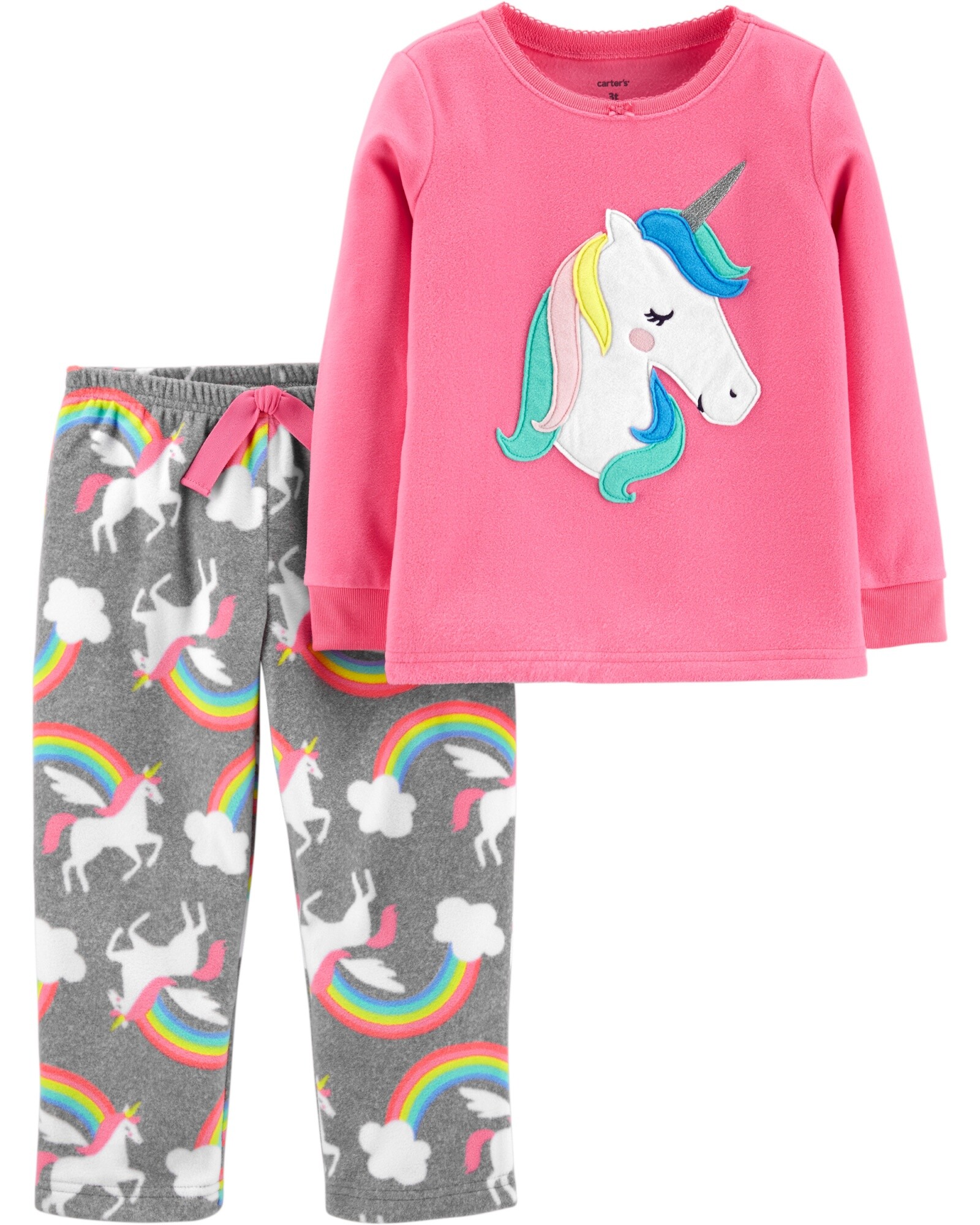 Pijama de dos piezas remera y pantalón micropolar Sin color