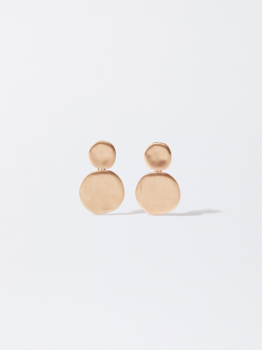 Pendientes Con Efecto Mate - dorado 