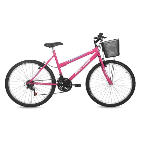 BICICLETA MORMAII RODADO 26 SAFIRA CON CANASTO ROSA Bicicleta Mormaii Rodado 26 Safira Con Canasto Rosa